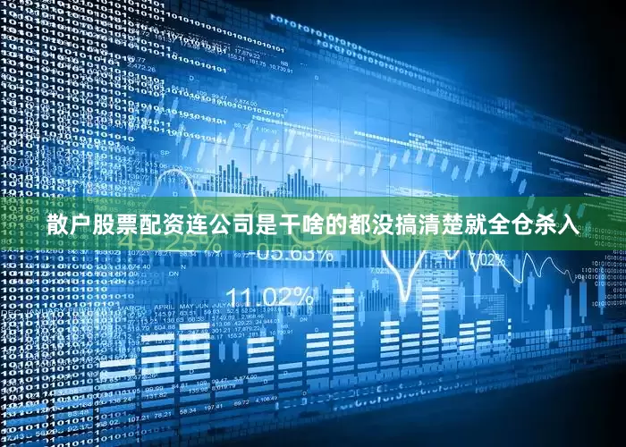 散户股票配资连公司是干啥的都没搞清楚就全仓杀入